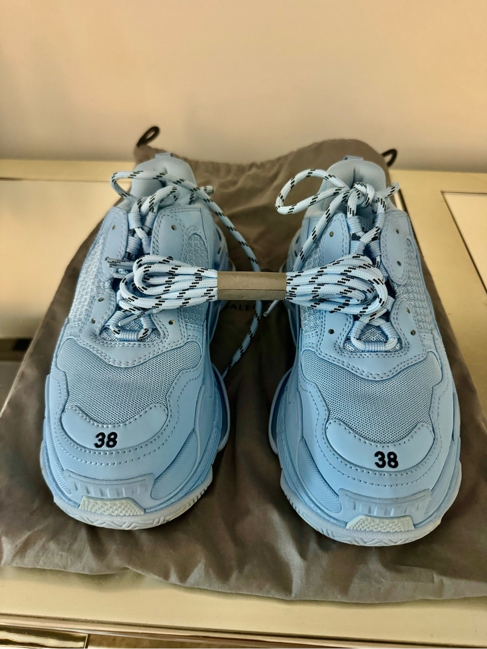 Balenciaga Light Blue Triple S Sneakers
